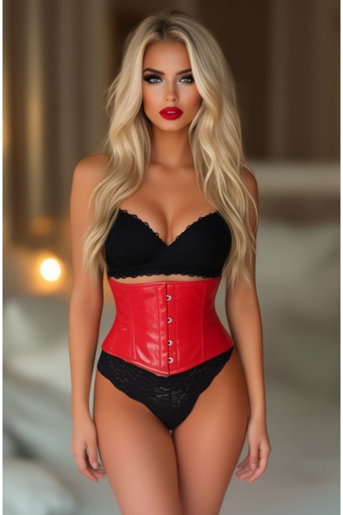 Lavish Red Patent Mini Cincher - Daisy Corsets