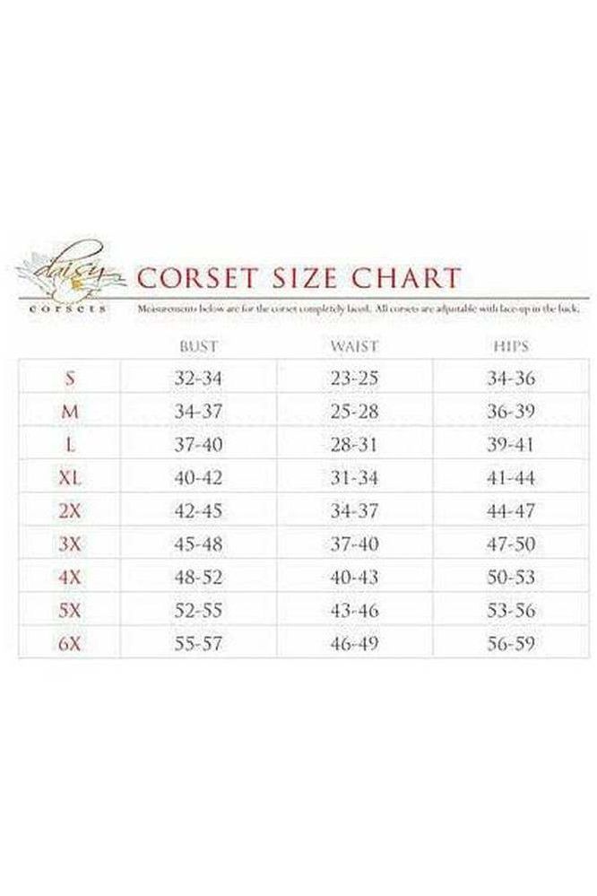 Lavish Sheer Red Lace Underbust Underwire Corset w/Ruffle Sleeve - Daisy Corsets