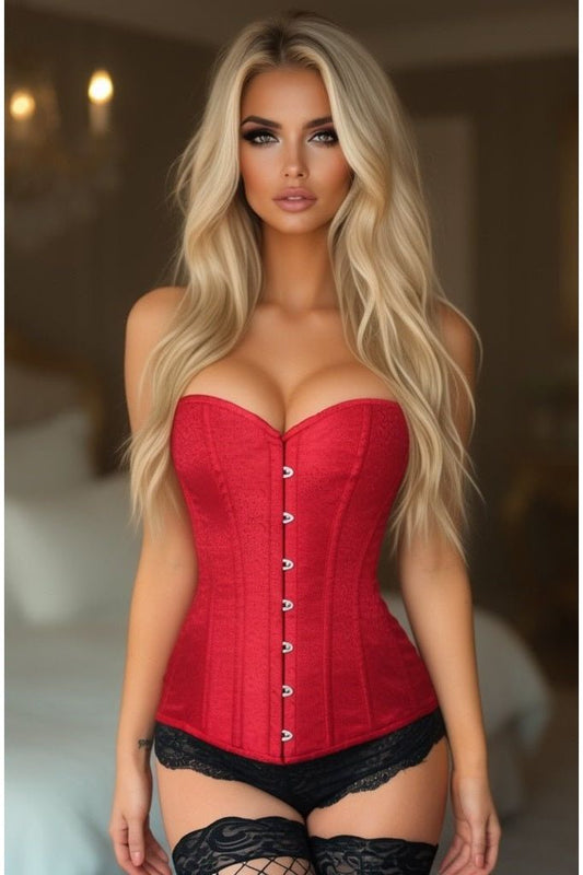 Lavish Wine Brocade Corset
