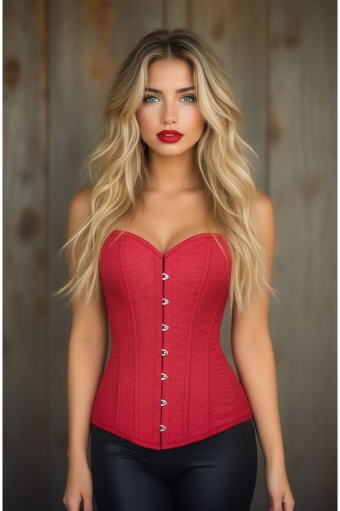 Lavish Wine Brocade Corset - Daisy Corsets