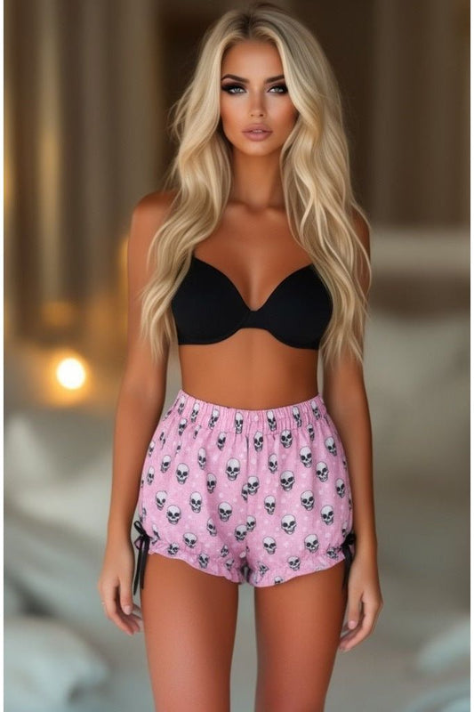 LIMITED EDITION Pink Skulls Crepe Bloomers