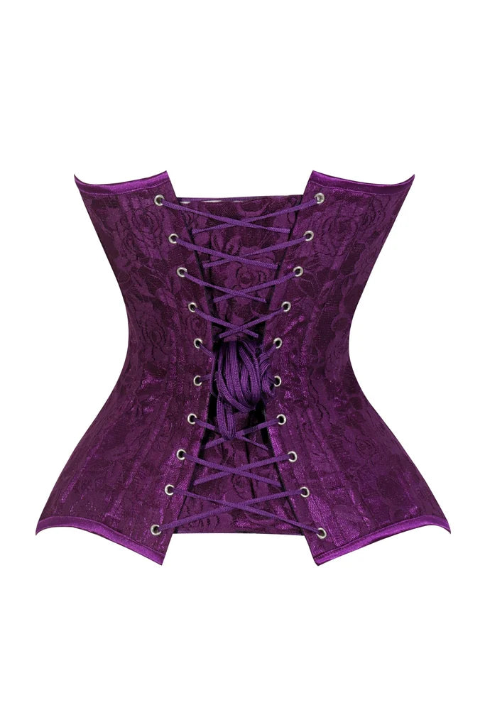 Magenta Overbust Corset Sweetheart Neckline