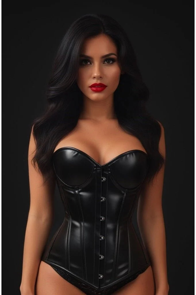 Wet Look Underwire Corset