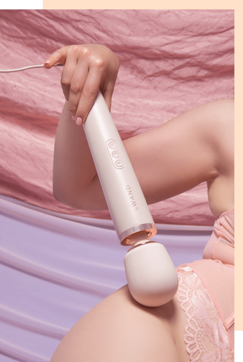 Le Wand Powerful Plug-In Vibrating Massager in Rose Gold or Sky Blue