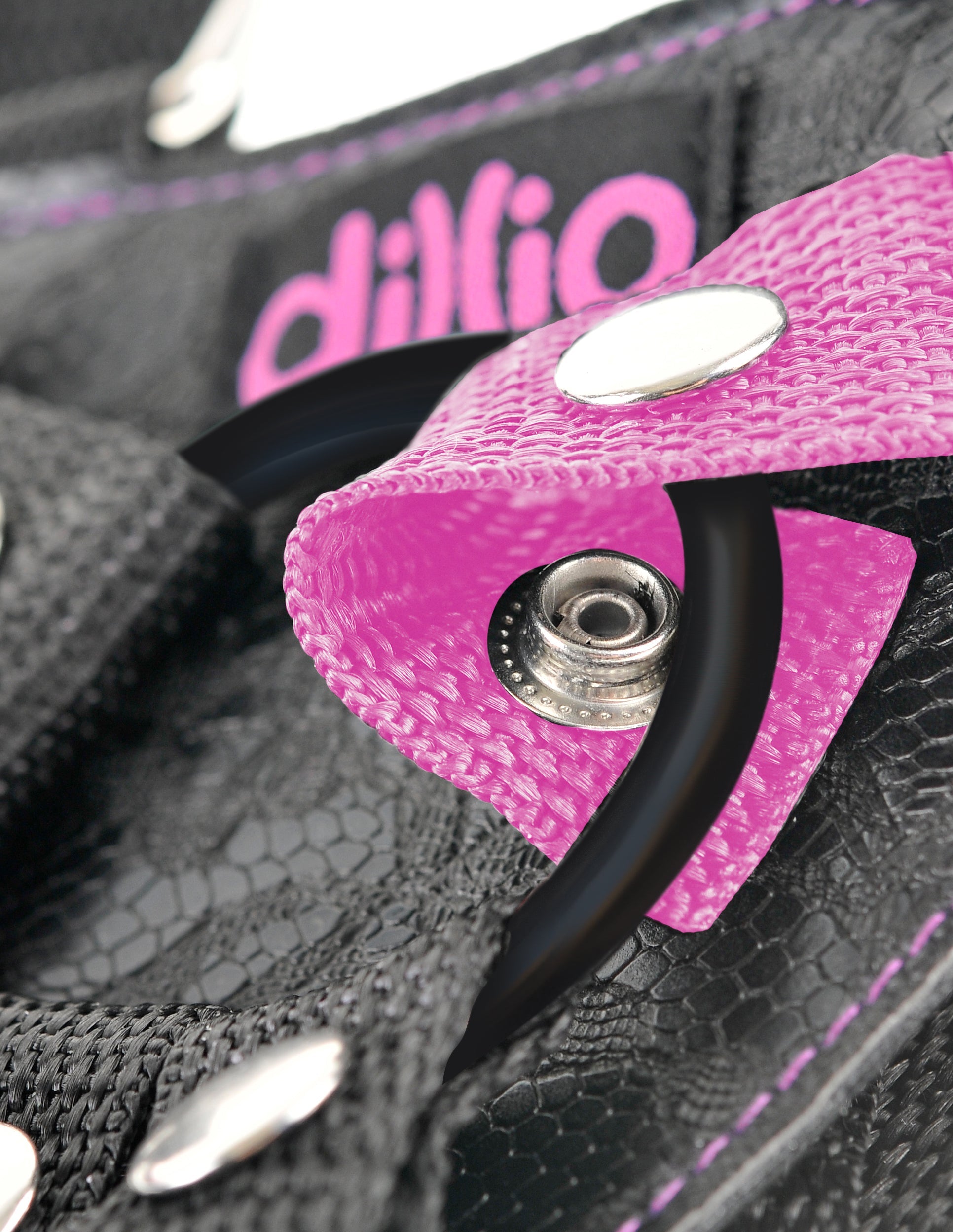 Dillio 7" Strap-On Pink Suspender Harness Set