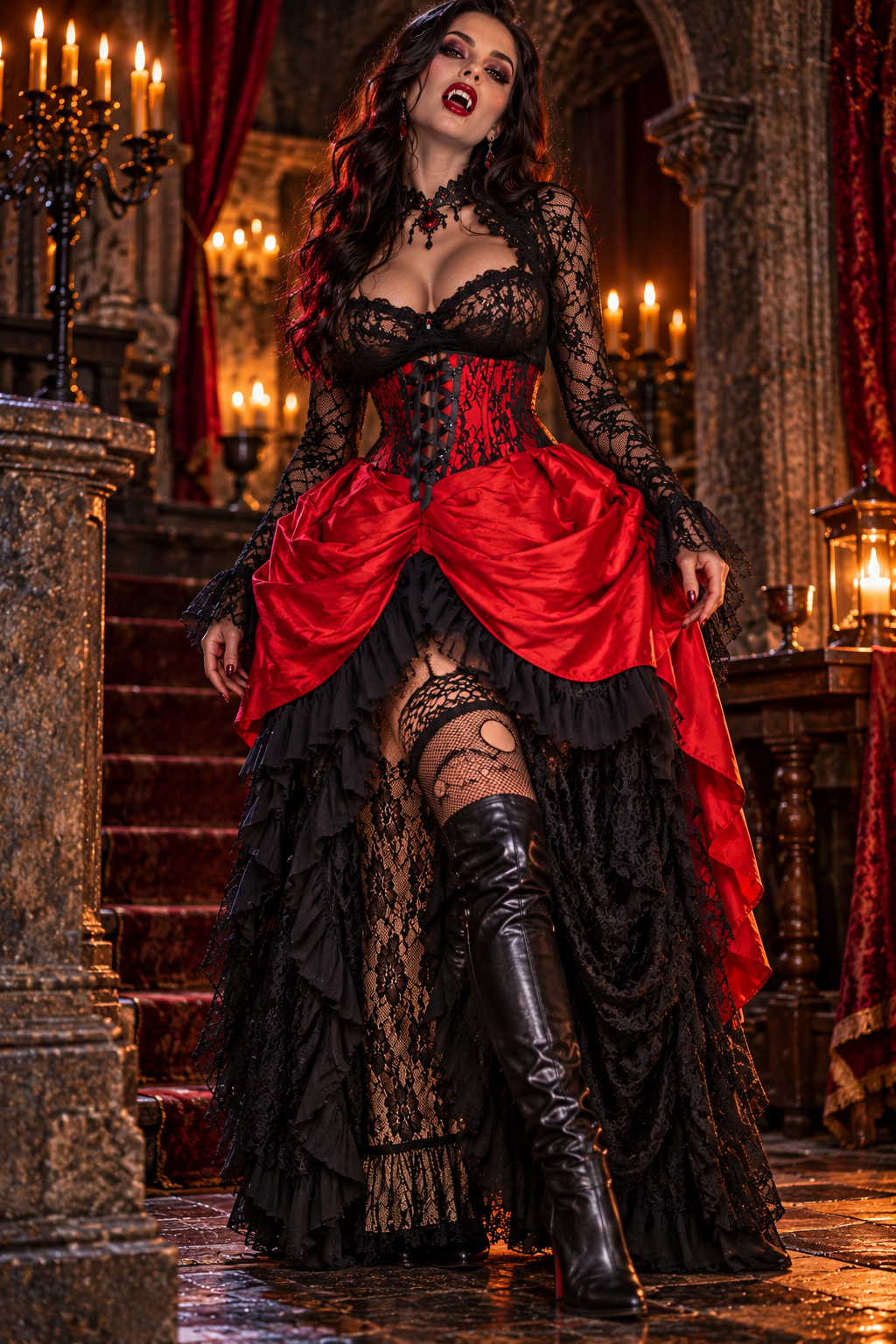 LIMITED EDITION Victorian Bustle Underbust Vampire Corset Dress