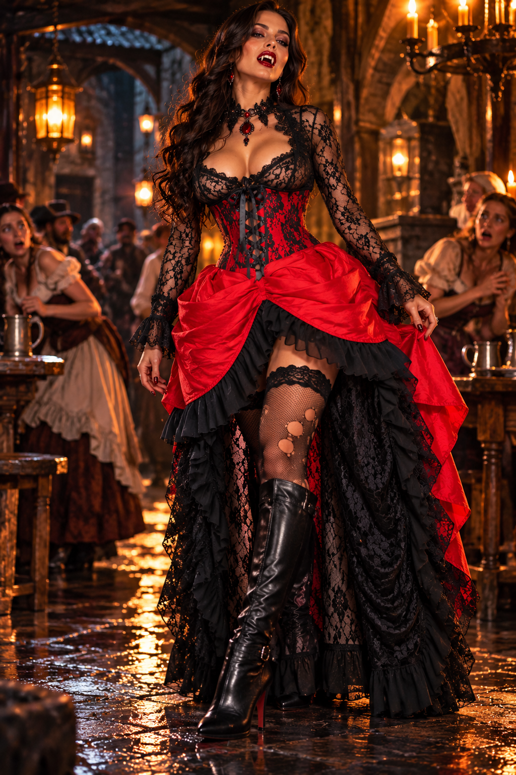 LIMITED EDITION Victorian Bustle Underbust Vampire Corset Dress