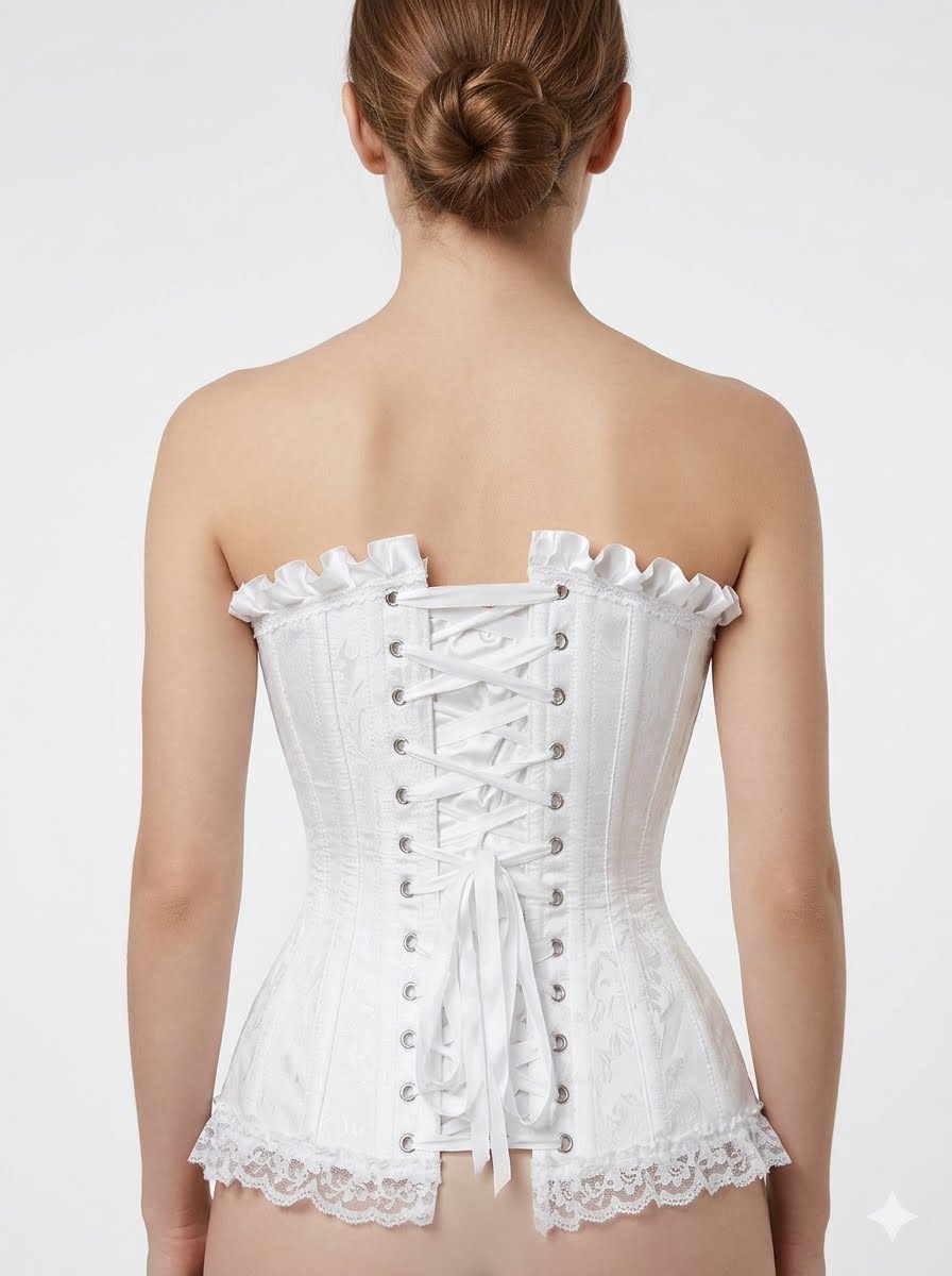 Satin Steel Boned Burlesque Corset