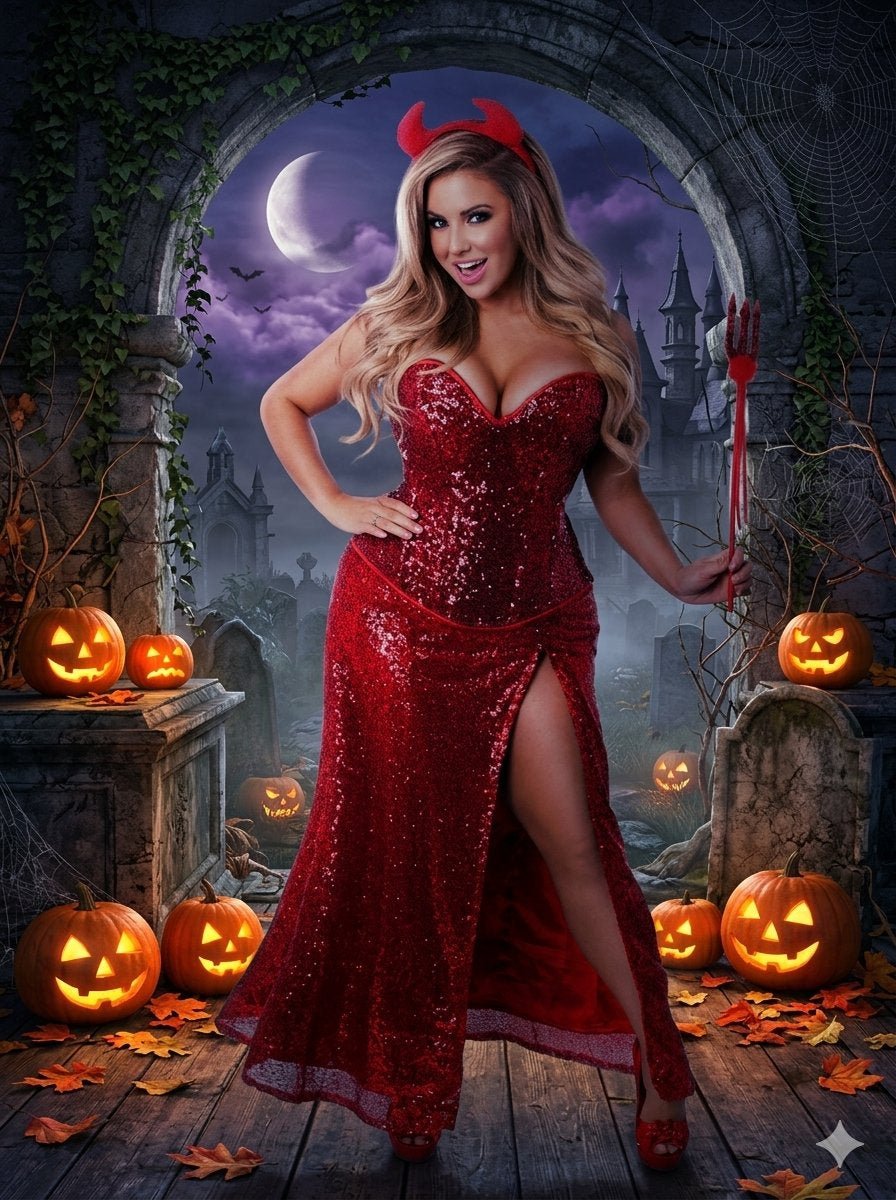 Top Drawer Premium Sequin Devil Costume