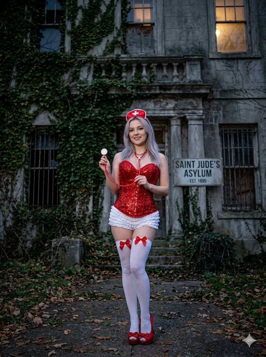 Top Drawer 4 Piece Sexy Nurse Corset Costume