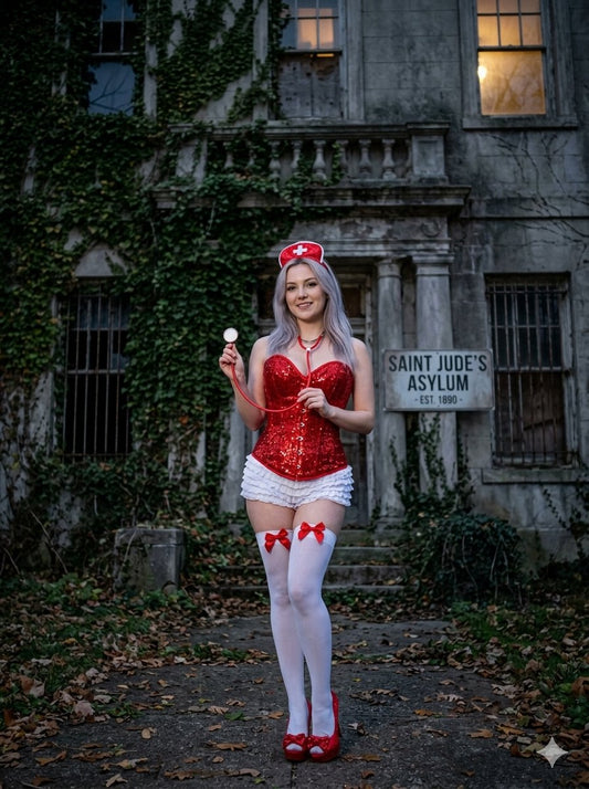 Top Drawer 4 Piece Sexy Nurse Corset Costume