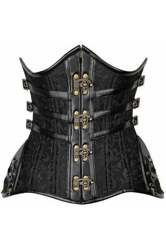Top Drawer CURVY Steampunk Steel Double Boned Under Bust Corset