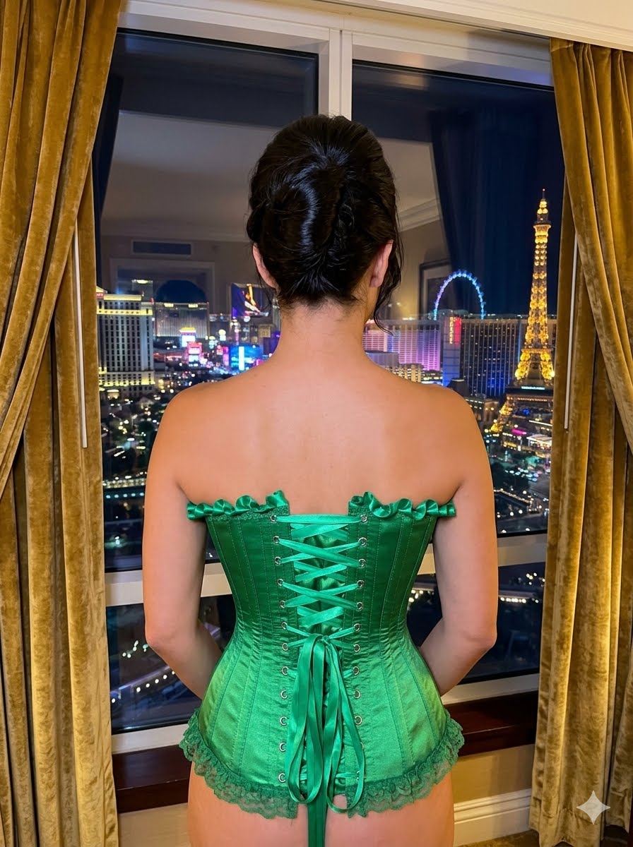 Satin Steel Boned Burlesque Corset