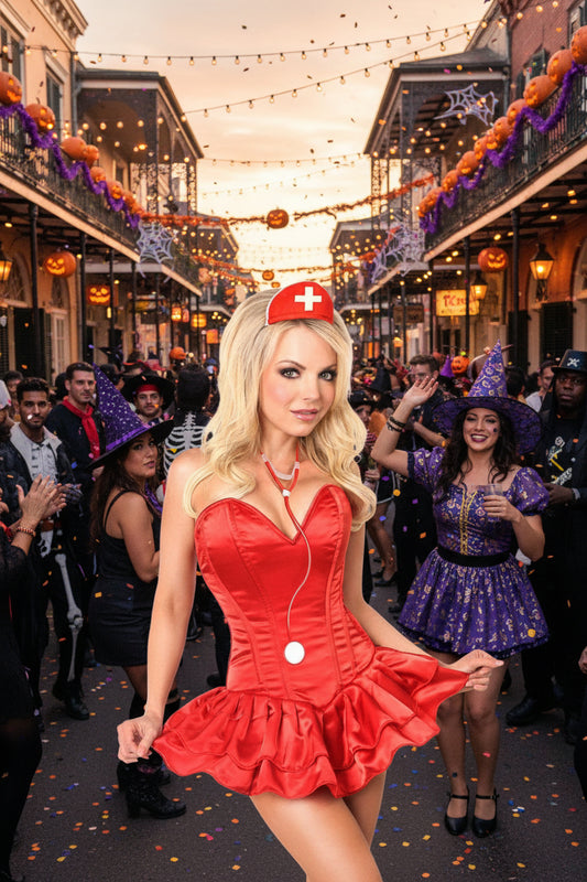 Top Drawer Nurse Corset Dress Costume