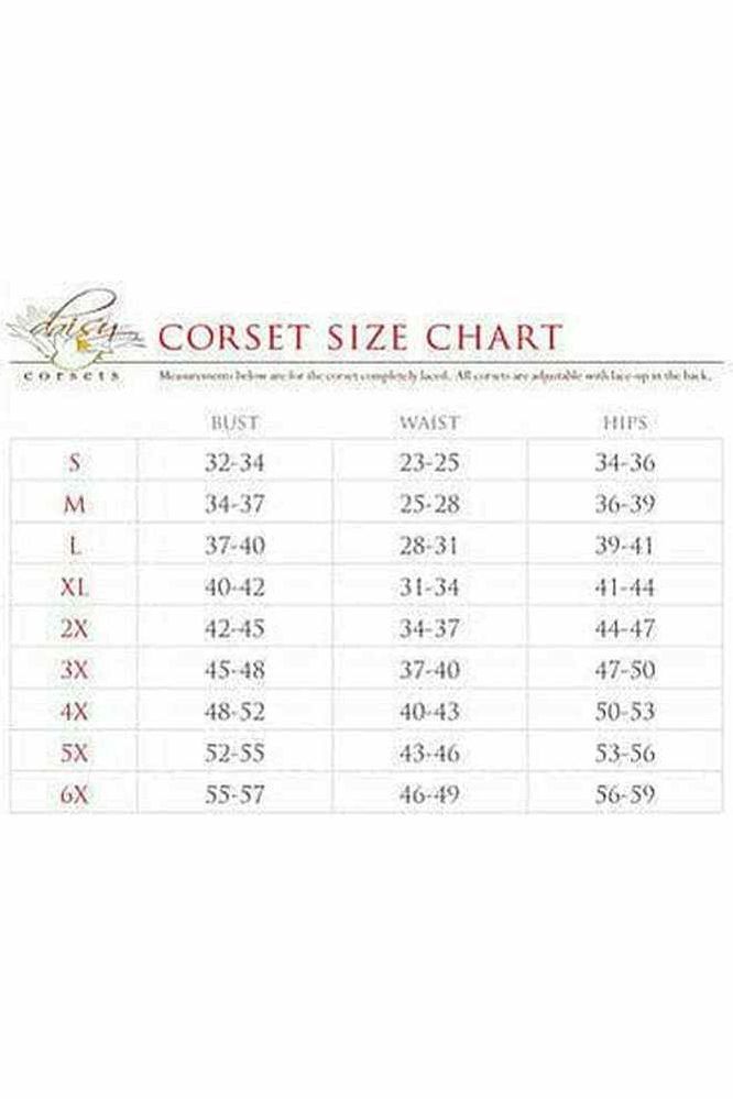 Top Drawer Red Metallic PVC Steel Boned Mini Cincher - Daisy Corsets