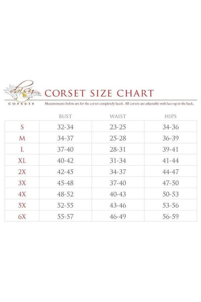 Top Drawer Red Satin Steel Boned Burlesque Corset - Daisy Corsets