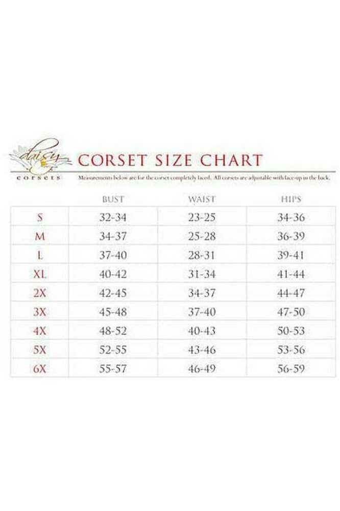 Top Drawer Steel Boned Blue Sequin Curvy Cut Waist Cincher Corset - Daisy Corsets