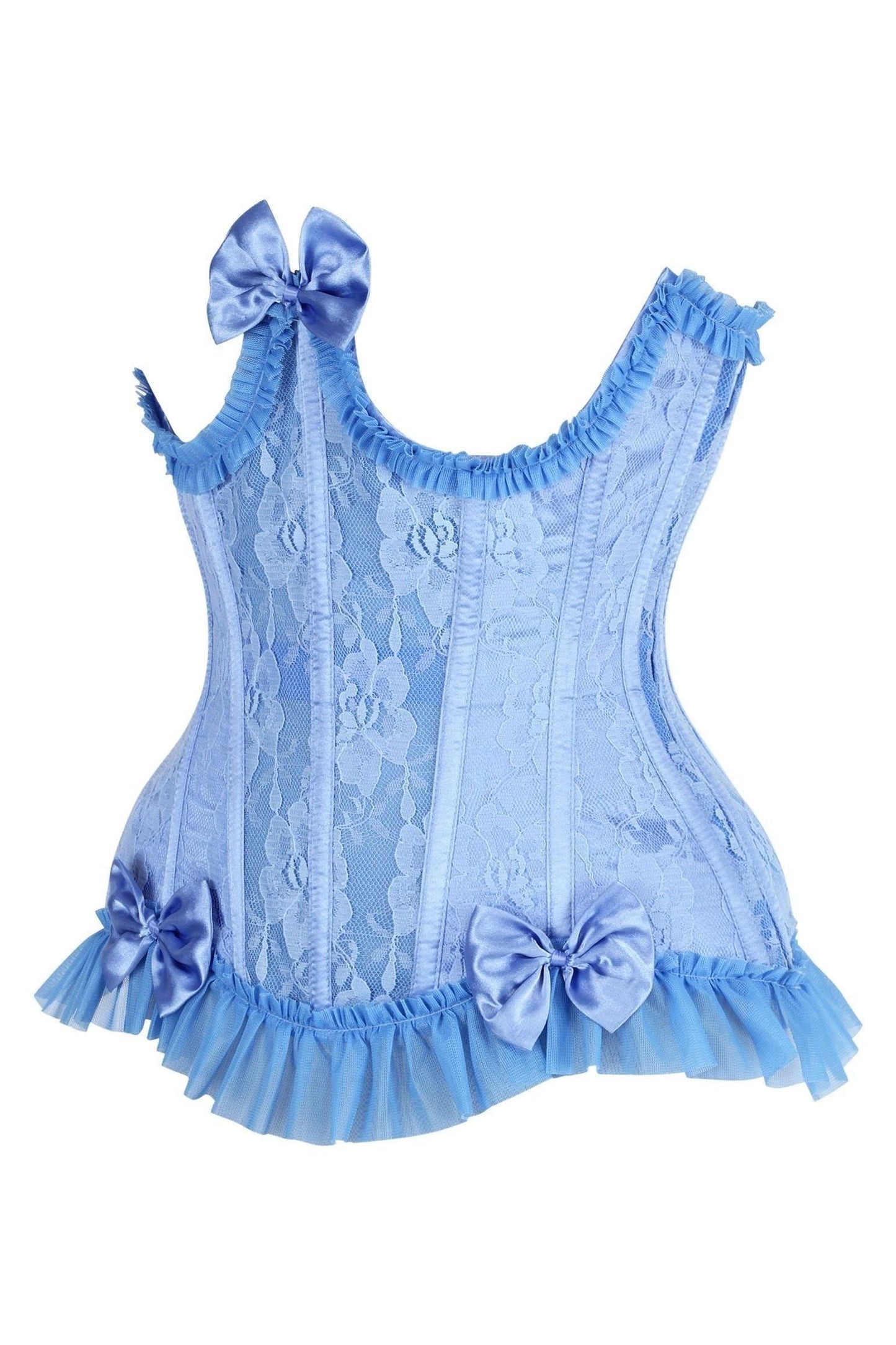 Top Drawer Steel Boned Pink Lace Underwire Burlesque Underbust Corset Cincher - Daisy Corsets