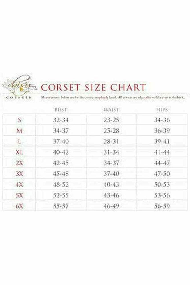 Top Drawer White Satin Steel Boned Mini Cincher - Daisy Corsets