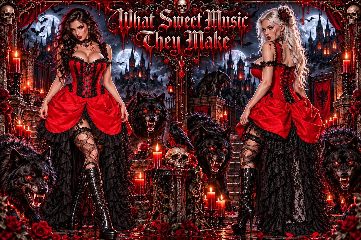 Vampire Lace Victorian Bustle Corset Dress