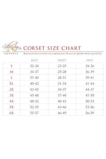 Lavish Red Satin Open Bust Underwire Underbust Corset by Daisy Corsets in Size S, M, L, XL, 2X, 3X, 4X, 5X, or 6X