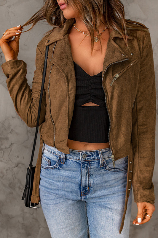 Faux Suede Jacket