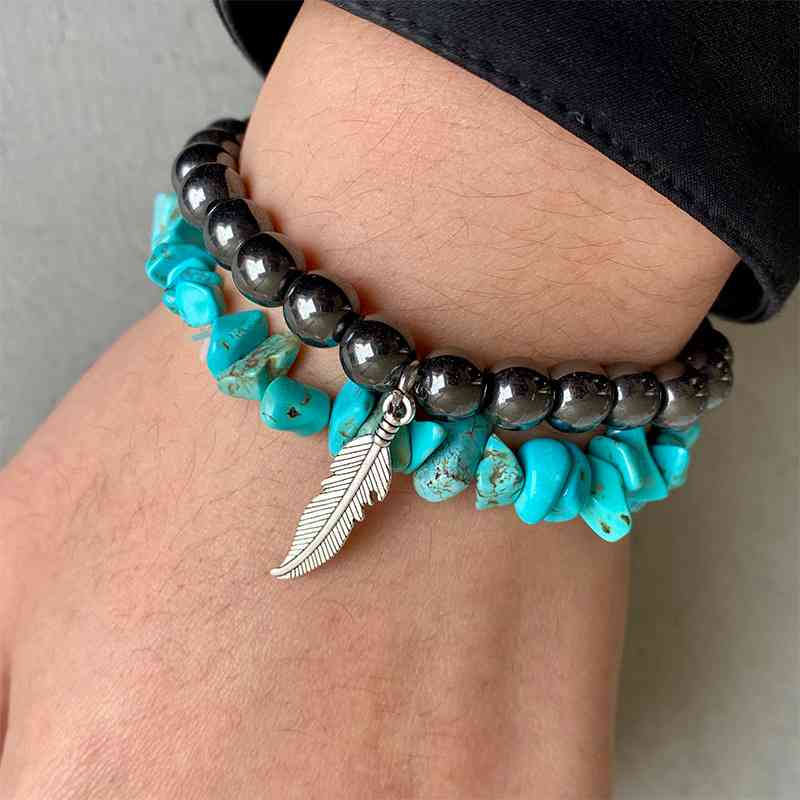 Turquoise Alloy Bracelet 3 Styles Style A One Size