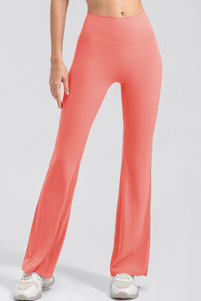 High Waist Straight Active Pants Burnt Coral