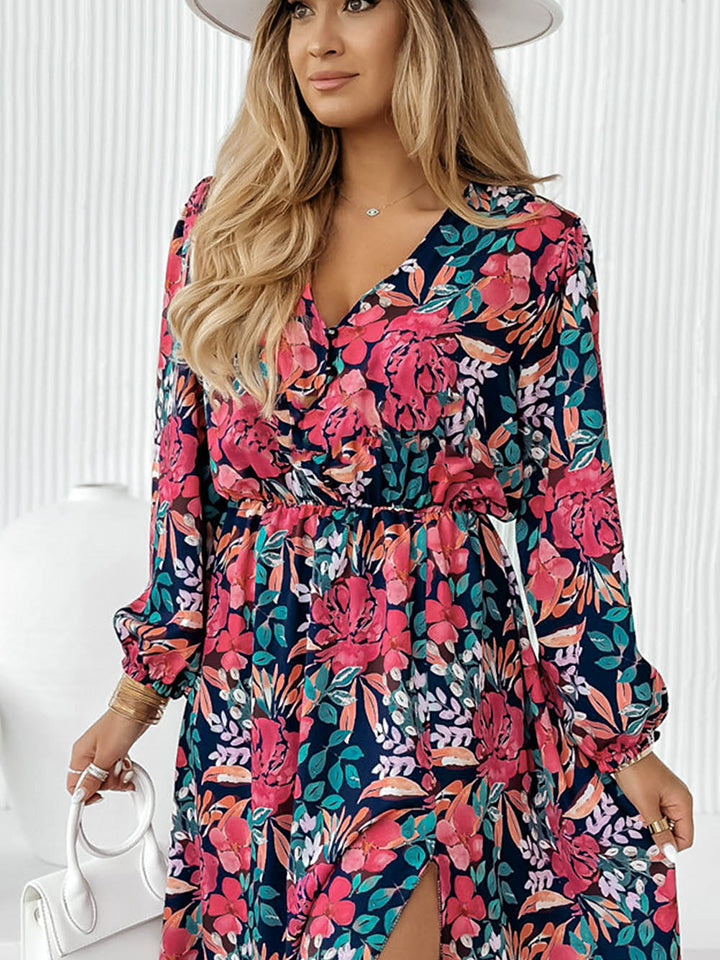 Floral Long Sleeve Dress in S, M, L, or XL