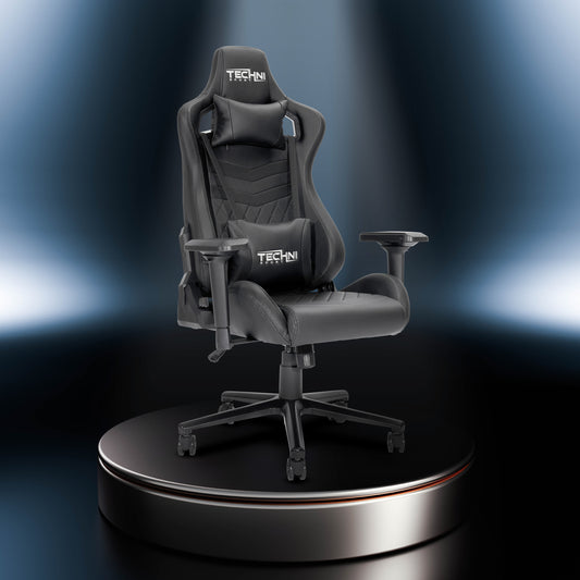 Techni Sport TS-83 Ergonomic High Back Racer Style PC Gaming Chair, Black PU Leather