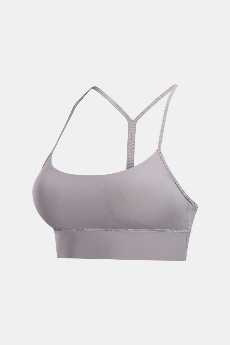 Y Back Yoga Bra Tops in White or Grey in Size 4, 6, 8, 10, or 12