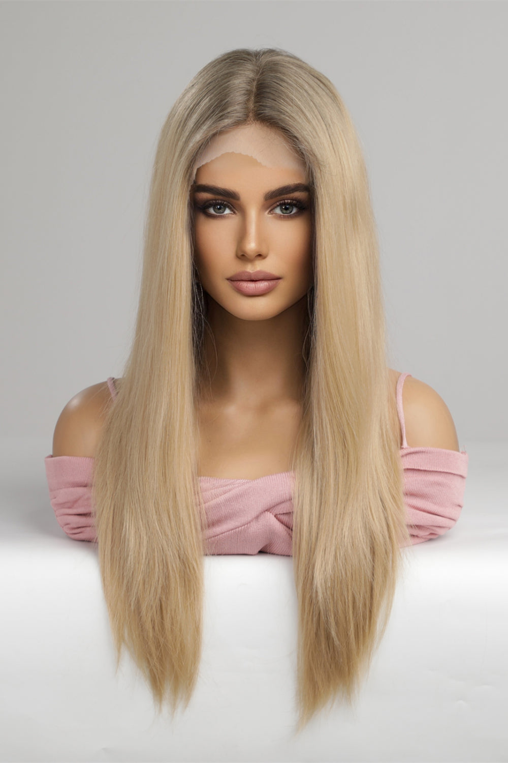 Lace Front Wigs Synthetic Long Straight 24'' 150% Density