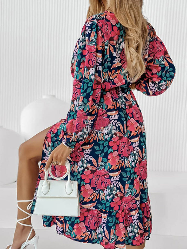 Floral Long Sleeve Dress in S, M, L, or XL