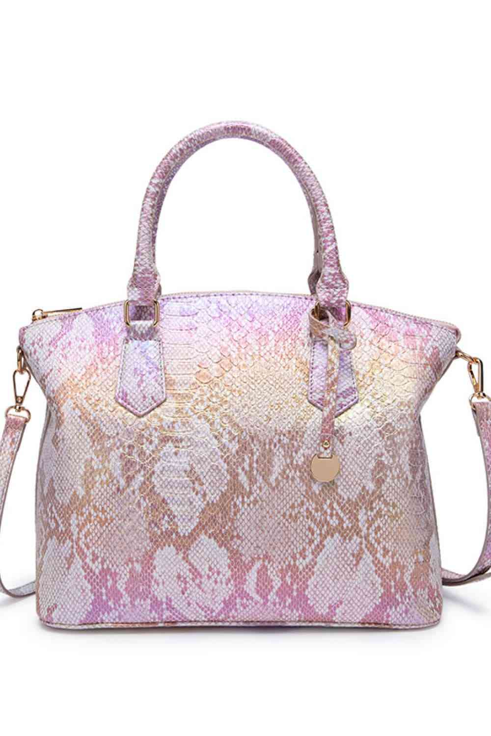 PU Leather Handbag in 12 Color Choices Snakeskin One Size