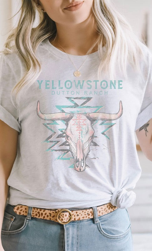 Yellowstone Duttton Ranch Western PLUS Graphic Tee Ash Gray