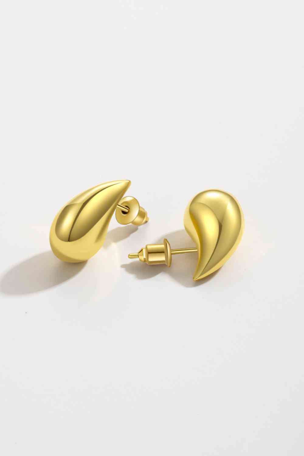 Water Drop Brass Earrings