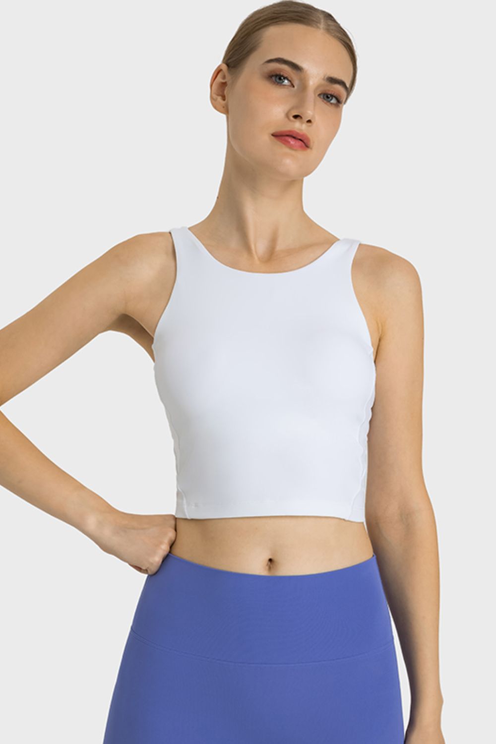 Highly Stretchy Cropped Sports Tank in 5 Amazing Color Choices in Size 4, 6, 8, 10, or 12