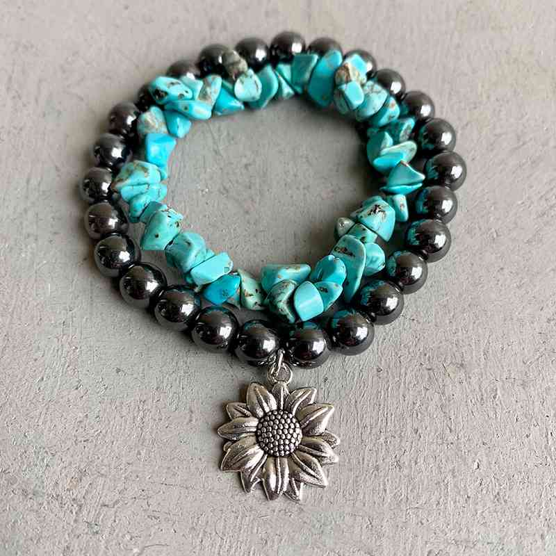 Turquoise Alloy Bracelet 3 Styles