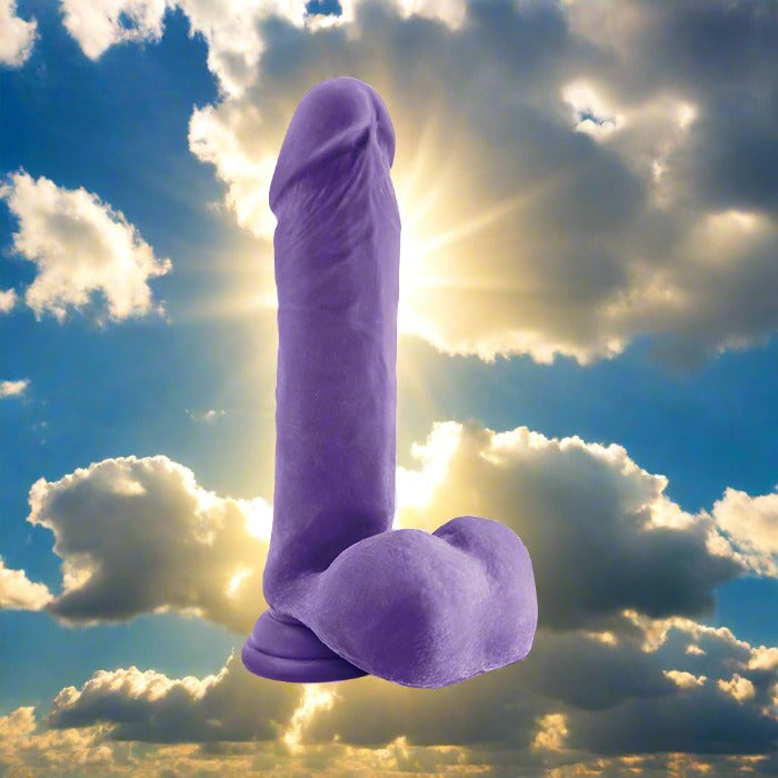 Blush Au Natural Bold Hero 8" Dildo - Purple