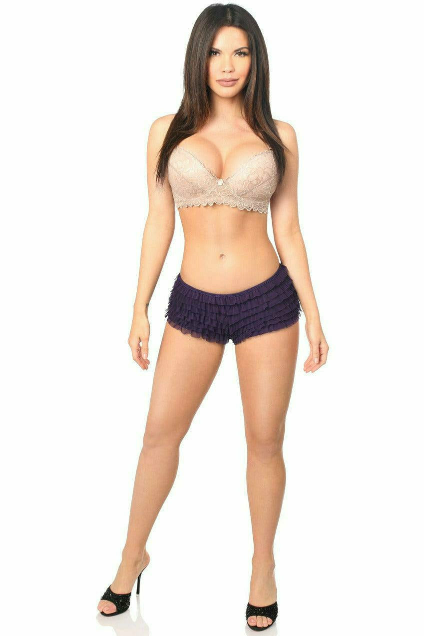 Plum Ruffle Panty with Bow