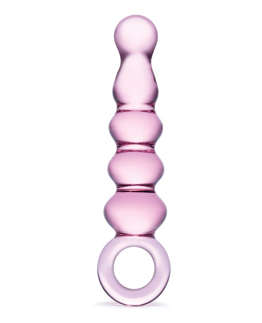 Glas Quintessence Beaded Glass Anal Slider Insertable Length 5.75 inches