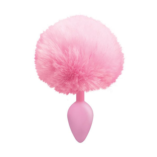 The 9's Cottontails Silicone Bunny Tail Butt Plug - Pink