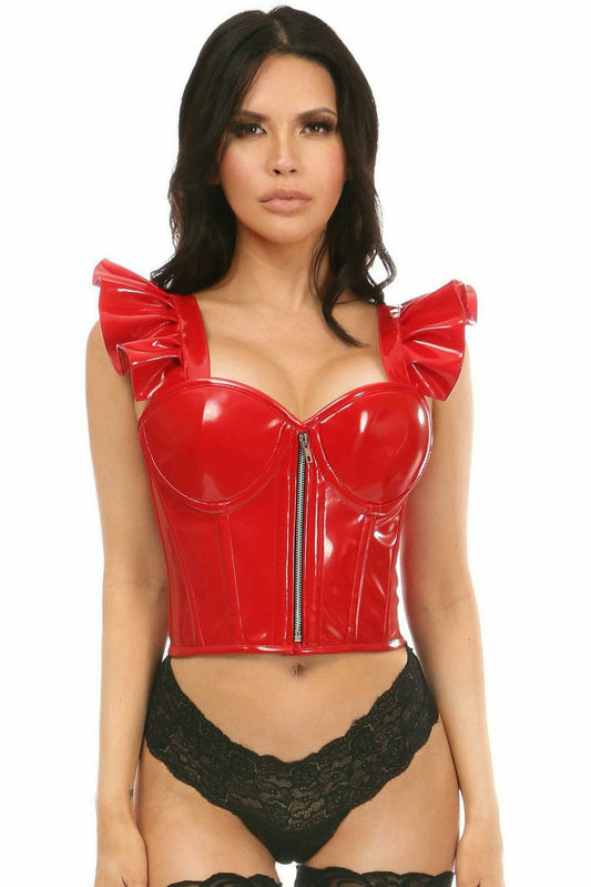 Lavish Bustier with Ruffle Sleeves in 4 Color Choices in Size S, M, L, XL, 2X, 3X, 4X, 5X, or 6X