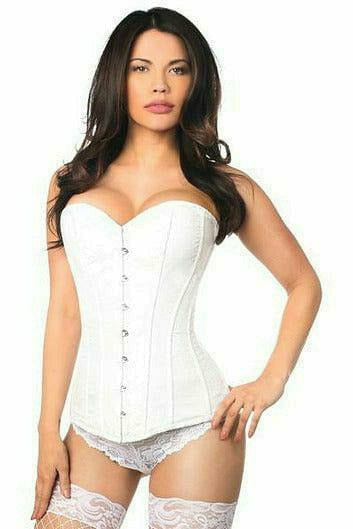 Lavish White Brocade Corset by Daisy Corsets in Size S, M, L, XL, 2X, 3X, 4X, 5X, or 6X