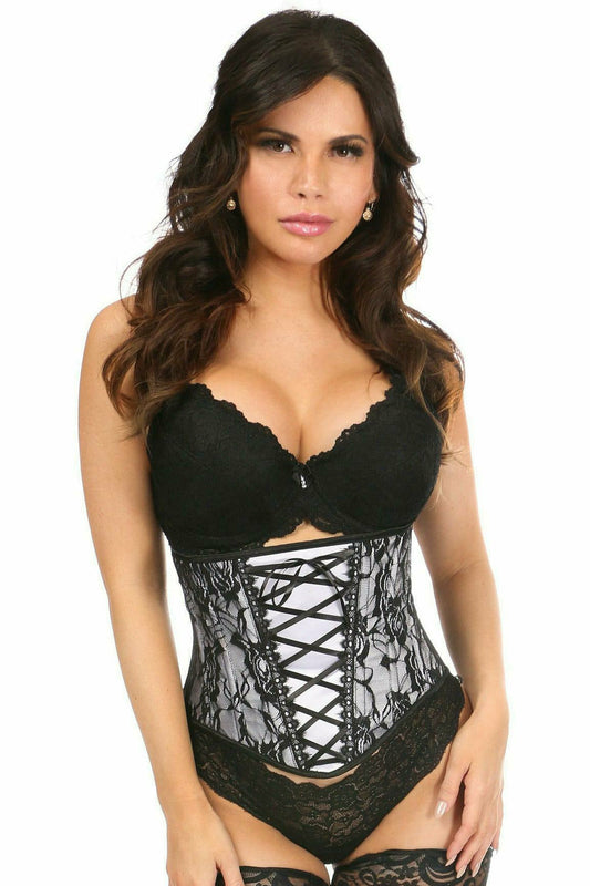 Lavish Lace Up Waist Cincher in 5 Color Choices in Size S, M, L, XL, 2X, 3X, 4X, 5X, or 6X