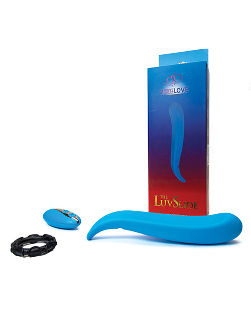 2ChooseLove The LuvSlide Couples Vibrator with Remote - Blue