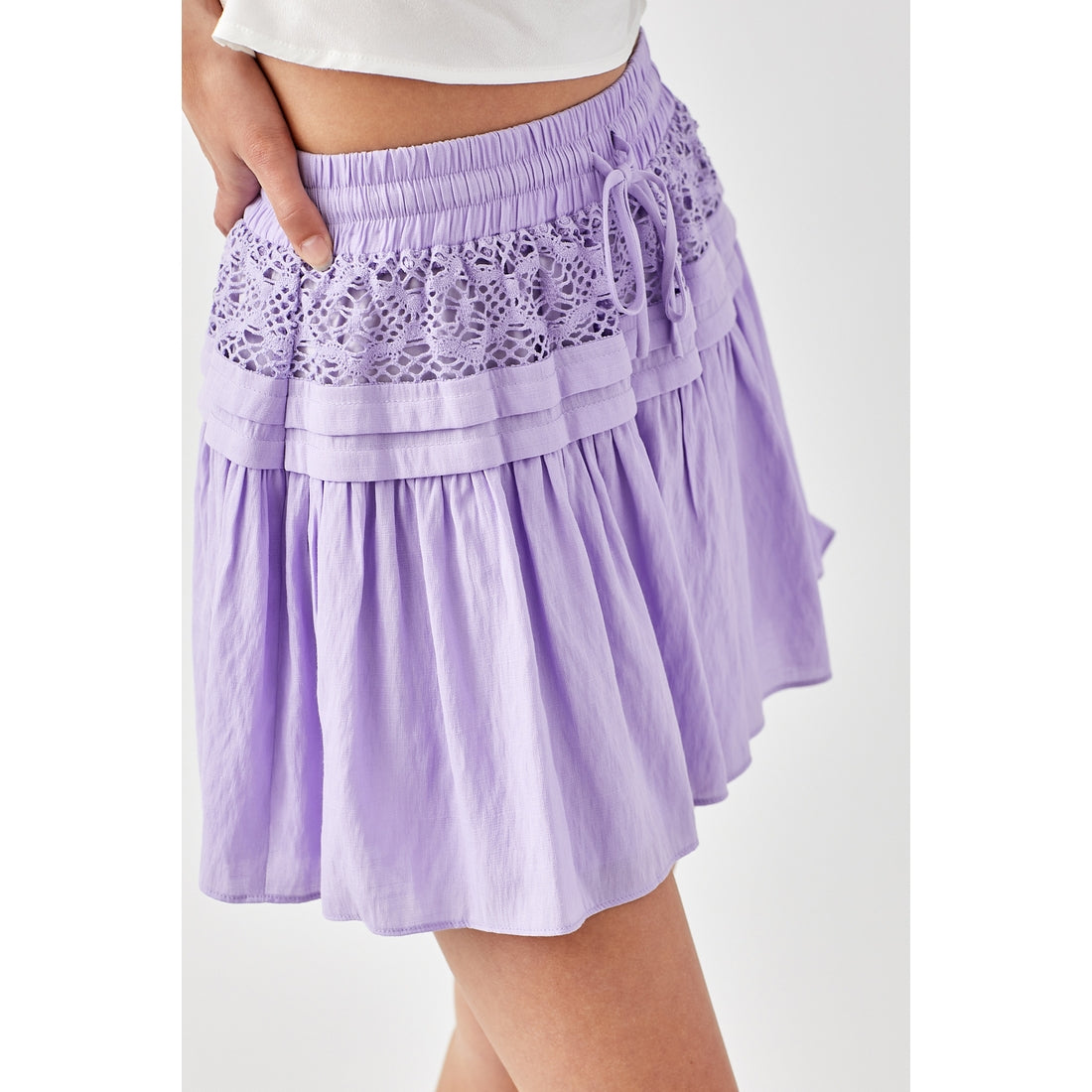 Heart of the Desert Lilac Mini Skirt in Size S, M, or L by Mustard Seed