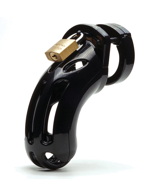 The Curve 3 3/4" Curved Cock Cage and Lock Set - Black
