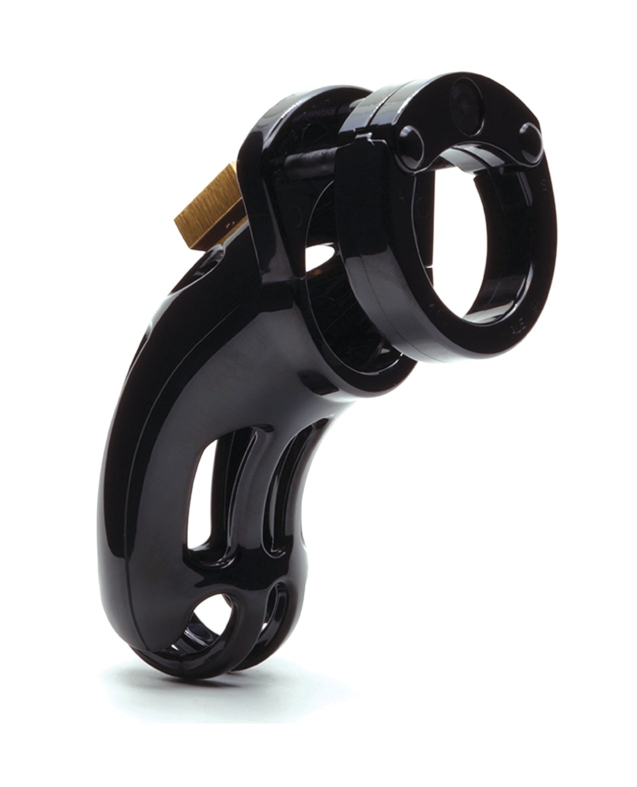 The Curve 3 3/4" Curved Cock Cage and Lock Set - Black