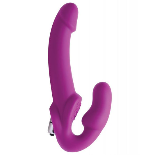 Vibrating Silicone Strapless Strap on Dildo 6 Inches Insertable